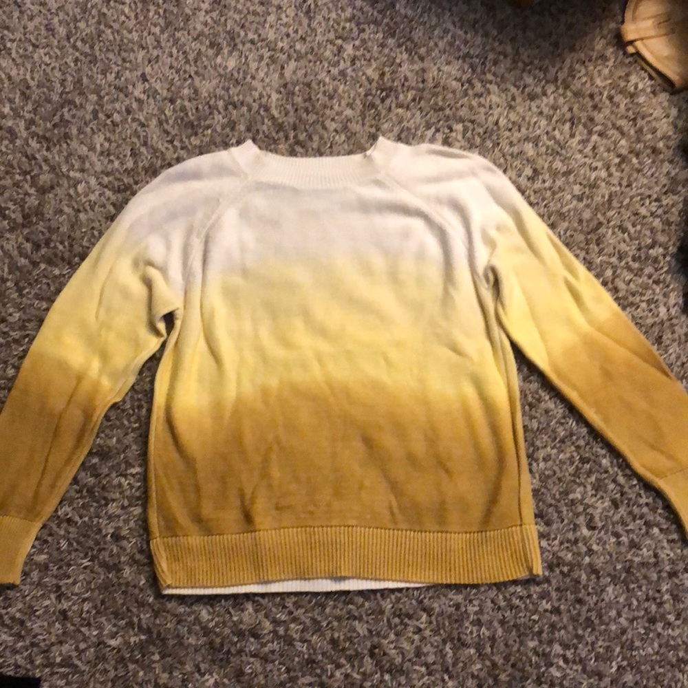 LOFT ombré yellow sweater